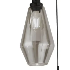 Clearance Searchlight Hängelampe 3-flammig E27 Schwarz Rauchgrau