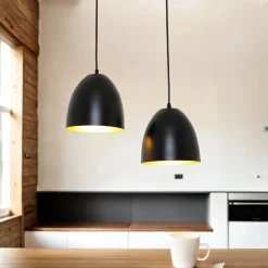 Hot Easylight Hängelampe 2-flammig E27 verstellbar Schwarz Gold