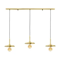 Giovanni Battista Hängelampe 3-flammig in Bronze hell E27 Messing massiv* Hängelampen|Esszimmer Lampen