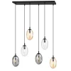 Best Emibig Hängelampe 6-flammig Rauchglas 70 cm breit CARLU