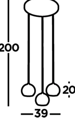 Searchlight Hängelampe 3-flammig Schwarz GU10 Ø 39 cm Metall* Wohnzimmerlampen|Retro Lampen