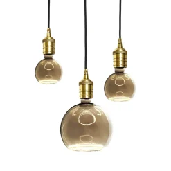 Giovanni Battista Hängelampe 3-flammig Schwarz Messing Eisen Ø 40 cm für E27* Bürolampen|Lampen Aus Aller Welt