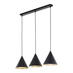 TK Lighting Hängelampe 3-flammig Schwarz L: 75 cm E27 Retro Metall* Hängelampen|Esszimmer Lampen