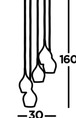 Searchlight Hängelampe Glas Ø 30 cm H: max. 1,6 m 5-flammig E14 Bunt* Hängelampen|Bürolampen