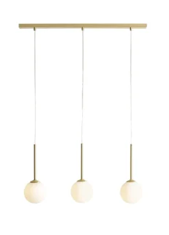 Best ALDEX Hängelampe Glas Kugeln Metall E14 in Messing Weiß