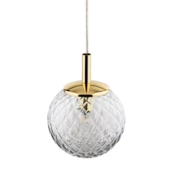 Outlet TK Lighting Hängelampe Glas Kugelschirm Ø 14 cm rund in Gold G9