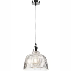 Best Lamkur Hängelampe Glas Metall Ø 28 cm E27 Vintage Esstisch