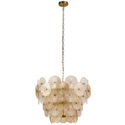 Clearance Searchlight Hängelampe Glas Metall Ø 64 cm 9x G9 Modern kunstvoll