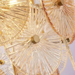 Clearance Searchlight Hängelampe Glas Metall Ø 64 cm 9x G9 Modern kunstvoll