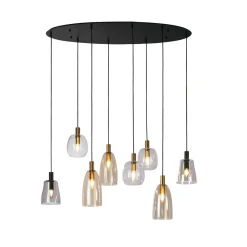 Hot Searchlight Hängelampe Glas Metall B: 120 cm groß H: max. 1,4 m