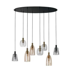 Hot Searchlight Hängelampe Glas Metall B: 120 cm groß H: max. 1,4 m