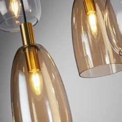 Hot Searchlight Hängelampe Glas Metall B: 120 cm groß H: max. 1,4 m