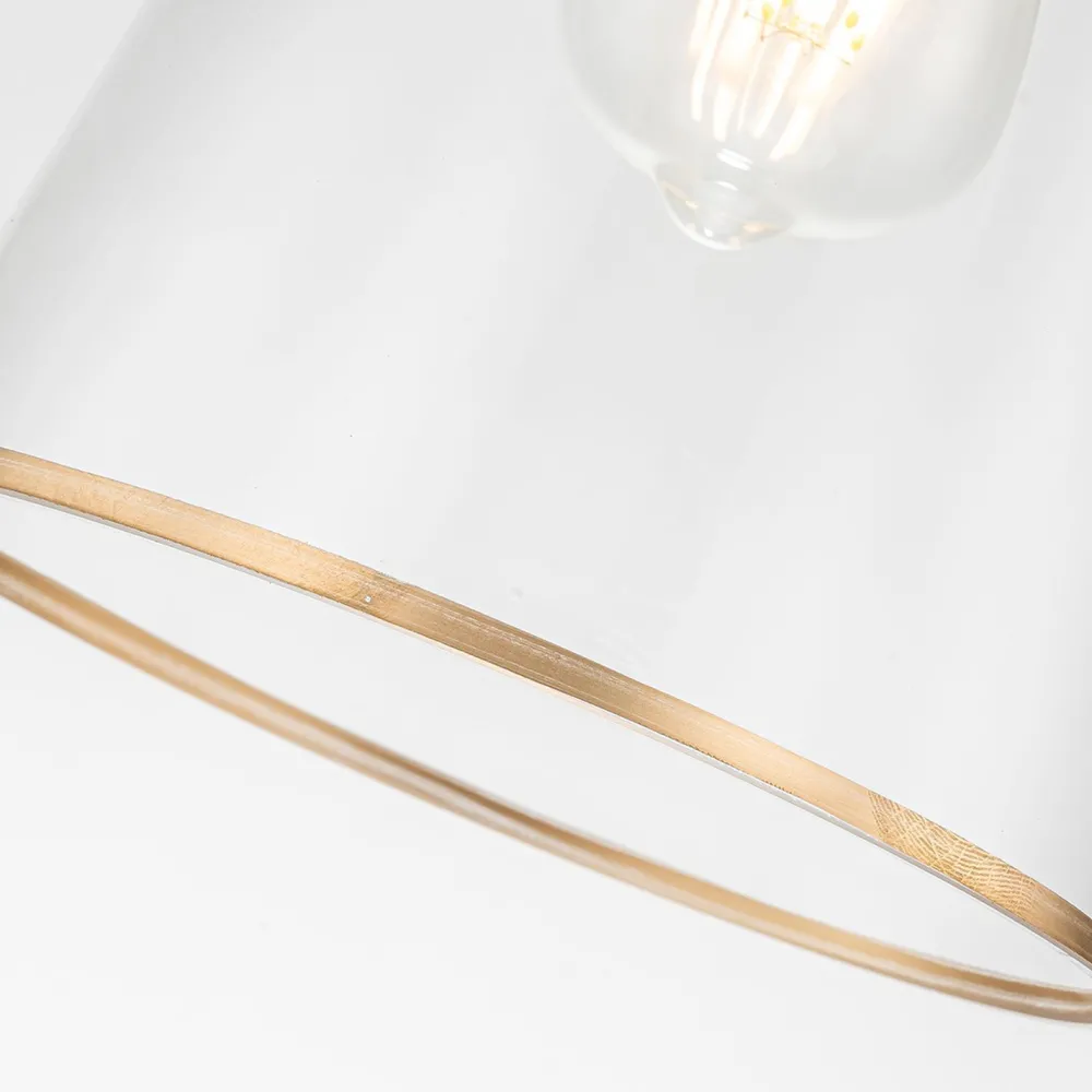 Elstead Hängelampe Glas Metall B: 18,4 cm E14 verstellbar Gold Antik* Hängelampen|Bürolampen