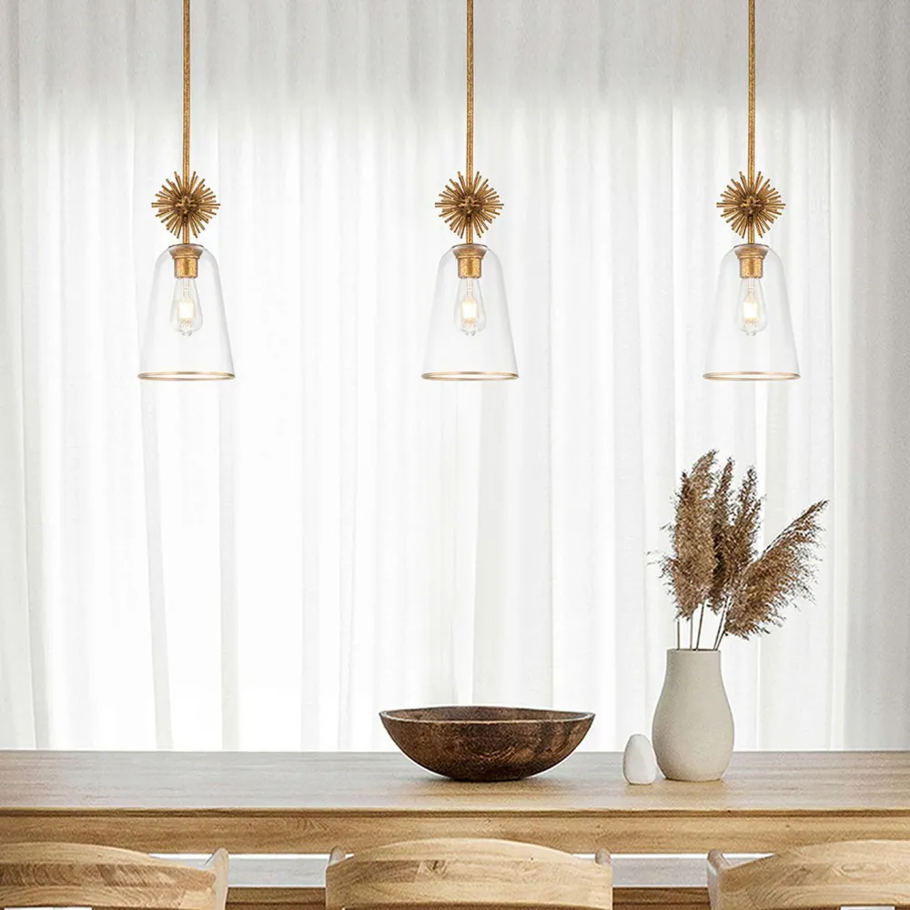 Elstead Hängelampe Glas Metall B: 18,4 cm E14 verstellbar Gold Antik* Hängelampen|Bürolampen