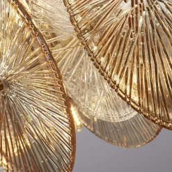 Searchlight Hängelampe Glas Metall B: 90 cm in Bronze Bernstein Klar* Hängelampen|Bürolampen