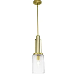 Outlet Elstead Hängelampe Glas Metall E27 17,8 cm breit Art Déco