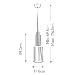 Outlet Elstead Hängelampe Glas Metall E27 17,8 cm breit Art Déco
