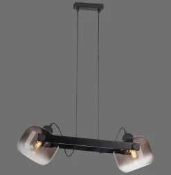 Just Light Hängelampe Glas Metall E27 68 cm 2-flammig schwenkbar* Hängelampen|Bürolampen