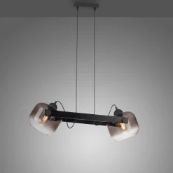 Just Light Hängelampe Glas Metall E27 68 cm 2-flammig schwenkbar* Hängelampen|Bürolampen