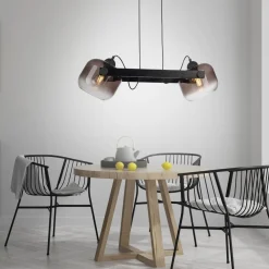 Just Light Hängelampe Glas Metall E27 68 cm 2-flammig schwenkbar* Hängelampen|Bürolampen