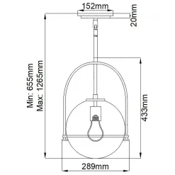 Discount Elstead Hängelampe Glas Metall E27 D: 28,9 cm rund Vintage