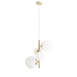 Clearance ALDEX Hängelampe Glas Metall in Messing Weiß E27 E14 stilvoll