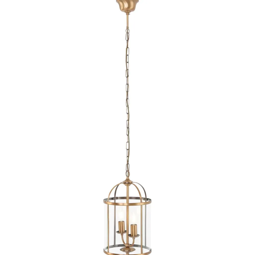 New Steinhauer Hängelampe Glas Metall in Bronze B:23 cm E14 elegant