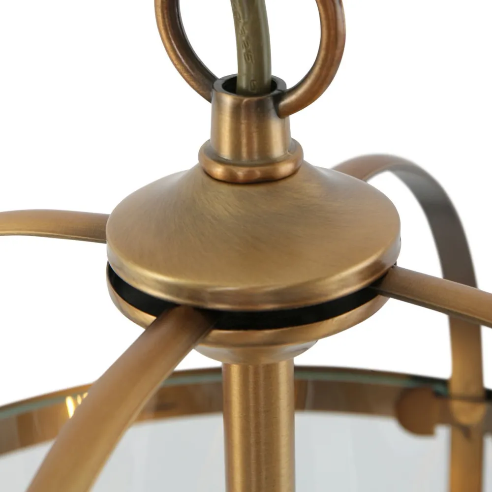 New Steinhauer Hängelampe Glas Metall in Bronze B:23 cm E14 elegant