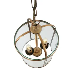 New Steinhauer Hängelampe Glas Metall in Bronze B:23 cm E14 elegant