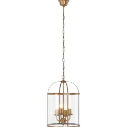 Steinhauer Hängelampe Glas Metall in Bronze B:31 cm E14 stilvoll* Hängelampen|Bürolampen