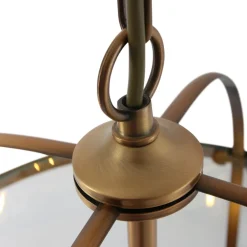 Steinhauer Hängelampe Glas Metall in Bronze B:31 cm E14 stilvoll* Hängelampen|Bürolampen