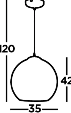 Searchlight Hängelampe Glas rund Ø 35 cm E27 in Messing Antik Bernstein* Hängelampen|Esszimmer Lampen