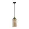 Outlet TK Lighting Hängelampe Glas Schirm Ø 14 cm Braun Gold E27