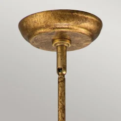 Elstead Hängelampe Gold B: 30,5 cm H: max. 127 cm Metall Kristall