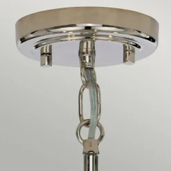 Elstead Hängelampe Grau Nickel Glas Metall Kugelschirm* Kugellampen|Retro Lampen