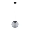TK Lighting Hängelampe Grau Schwarz Ø 25 cm E27 Kugel Rauchglas Metall* Hängelampen|Esszimmer Lampen