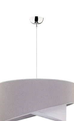 Duolla Hängelampe Grau Stoff rund Ø45cm Modern Design* Hängelampen|Moderne Lampen