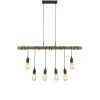 Searchlight Hängelampe Holz Balken B: 100 cm für 6x E27 Modern* Hängelampen|Bürolampen