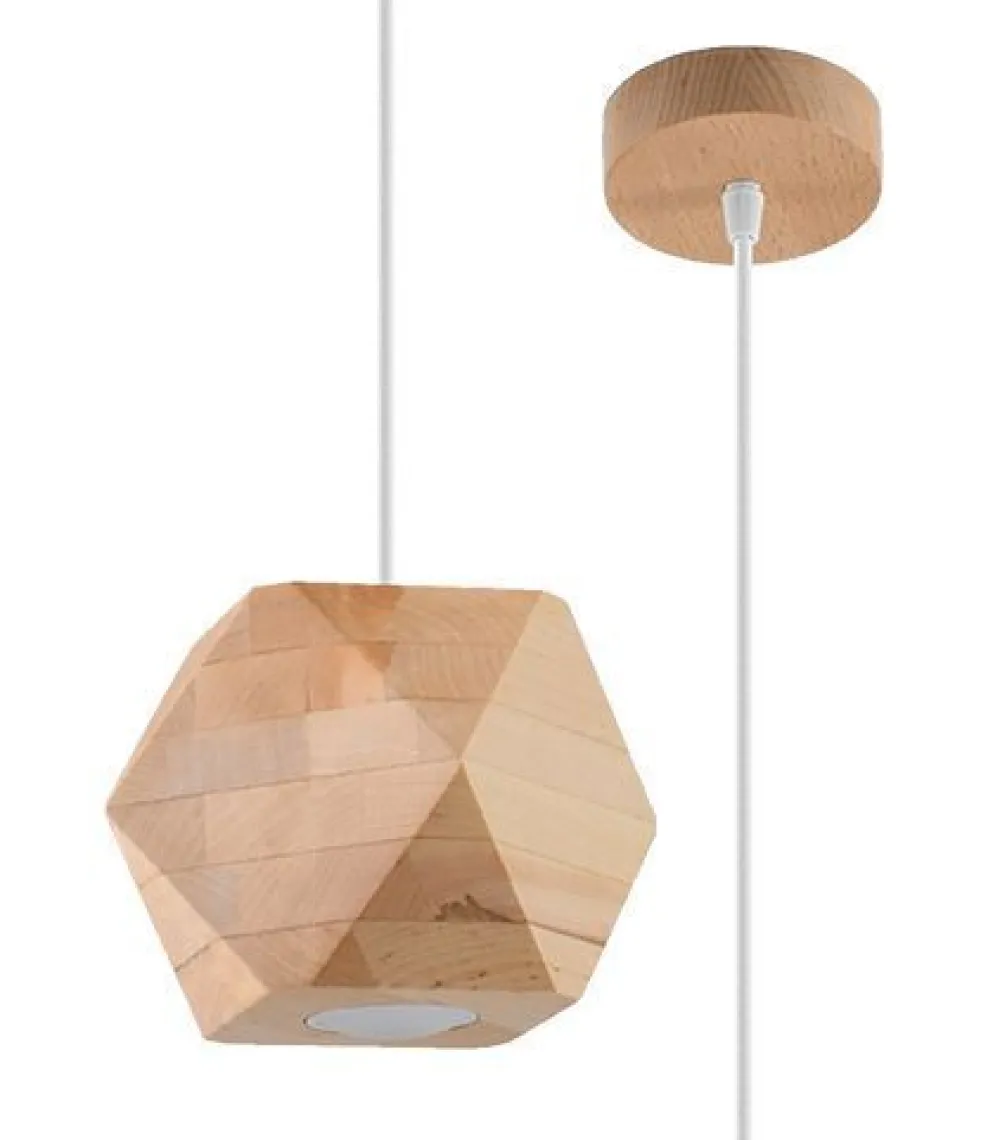 Sollux Hängelampe Holz geometrisch klein GU10 wohnlich ALBALI* Hängelampen|Wohnzimmerlampen