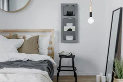 Belis Hängelampe Holz Metall Schwarz E27 Ø10 cm rund wohnlich* Hängelampen|Bürolampen