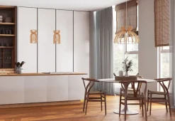 Nowodvorski Hängelampe Holz Schirm E27 Ø 16 cm Weiß Natur LOZORNO* Bürolampen|Lampen Aus Aller Welt