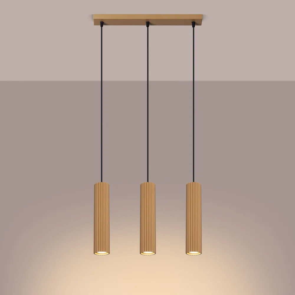 Sale Sollux Hängelampe in Gold B: 45 cm H: max. 98 cm 3-flammig GU10