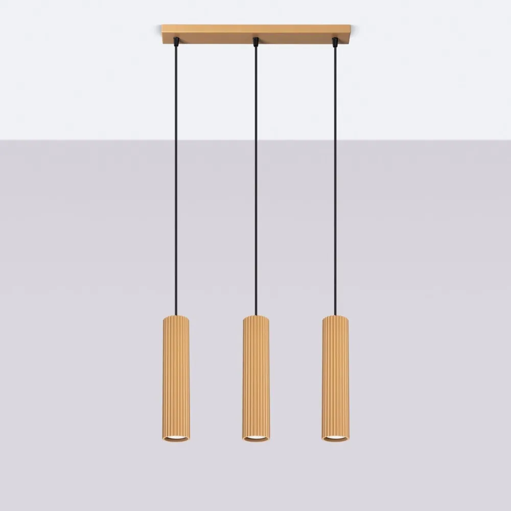 Sale Sollux Hängelampe in Gold B: 45 cm H: max. 98 cm 3-flammig GU10