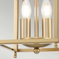 New Elstead Hängelampe in Messing 20,3 cm breit H: max. 226,1 cm 2x E14