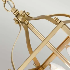 New Elstead Hängelampe in Messing 20,3 cm breit H: max. 226,1 cm 2x E14