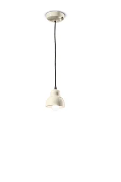 Outlet Ferroluce Hängelampe Keramik E14 D: 11 cm rund Retro Design