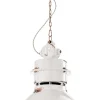 Ferroluce Hängelampe Keramik E27 H: max. 140 cm Weiß Shabby Antik* Wohnzimmerlampen|Keramiklampen