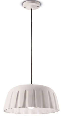 Ferroluce Hängelampe Keramik E27 rund D: 40 cm H: max. 138 cm* Wohnzimmerlampen|Keramiklampen
