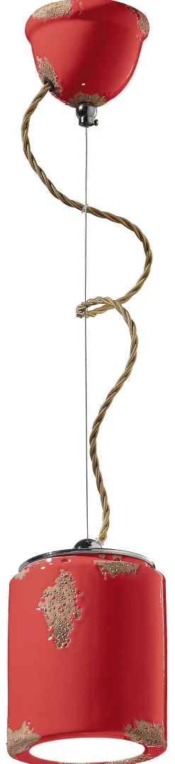 Best Ferroluce Hängelampe Keramik E27 rund Ø 12,5 cm H: max. 114 cm