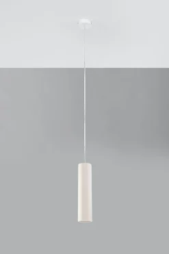 Sollux Hängelampe Keramik Weiß Ø 7,5 cm schmal bemalbar GU10